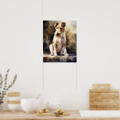 Wire Fox Terrier Dog Art Print Poster (Küche)