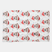 Wire Fox Terrier Dog Breed Christmas Stars Geschirrtuch (Horizontal)