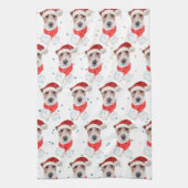 Wire Fox Terrier Dog Breed Christmas Stars Geschirrtuch (Vertikal)