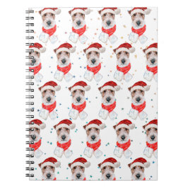 Wire Fox Terrier Dog Breed Christmas Stars Notizblock