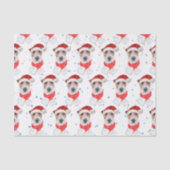 Wire Fox Terrier Dog Breed Christmas Stars Seidenpapier (Vorderseite)
