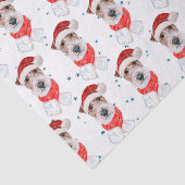 Wire Fox Terrier Dog Breed Christmas Stars Seidenpapier (Ausschnitt)