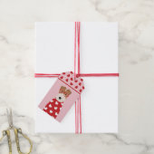 Wire Fox Terrier Dog Brille Herzmuster Geschenkanhänger (Mit Garn)