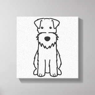 Wire Fox Terrier Dog Cartoon Leinwanddruck