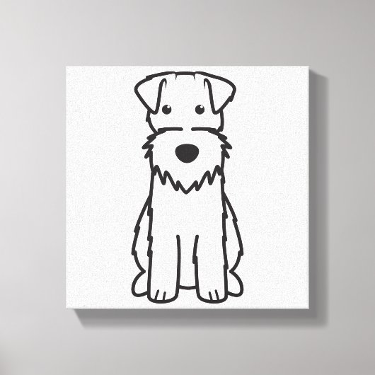 Wire Fox Terrier Dog Cartoon Leinwanddruck (Vorderseite)