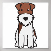 Wire Fox Terrier Dog Cartoon Poster (Vorne)