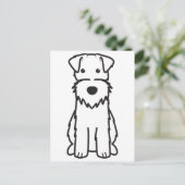 Wire Fox Terrier Dog Cartoon Postkarte (Stehend Vorderseite)