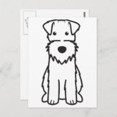 Wire Fox Terrier Dog Cartoon Postkarte (Vorne/Hinten)