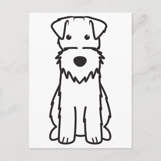 Wire Fox Terrier Dog Cartoon Postkarte (Vorderseite)