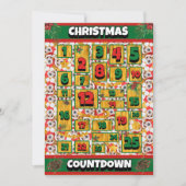 Wire Fox Terrier Dog Countdown Weihnachtsfest Feiertagskarte (Vorderseite)