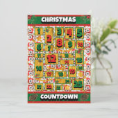 Wire Fox Terrier Dog Countdown Weihnachtsfest Feiertagskarte (Stehend Vorderseite)