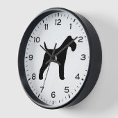 Wire Fox Terrier Dog Silhouette Uhr (Winkel)