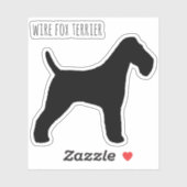 Wire Fox Terrier Dog Silhouette Vinyl Sticker (Blatt)