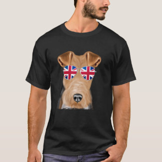 Wire Fox Terrier Dog Vereinigtes Königreich Sonnen T-Shirt