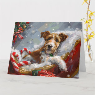 Wire Fox Terrier Dog Weihnachtsfest Karte