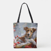 Wire Fox Terrier Dog Weihnachtsfest Tasche (Rückseite)