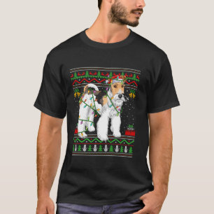 Wire Fox Terrier Dog Weihnachtslicht Weihnachtslic T-Shirt