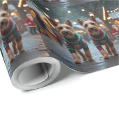 Wire Fox Terrier Dogs Christmas Snow Holiday Geschenkpapier (Rolleneckpunkt)