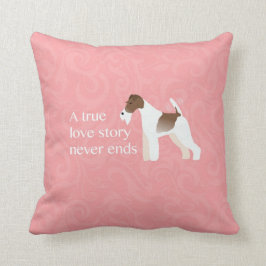 Wire Fox Terrier - Eine wahre Liebesgeschichte end Kissen