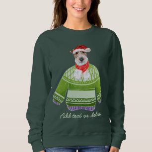 Wire Fox Terrier Feiertags-Hässlicher Weihnachts-H Sweatshirt