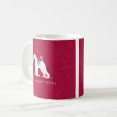 Wire Fox Terrier Feliz Naughty Dog Weihnachten Kaffeetasse (Vorderseite Links)