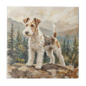 Wire Fox Terrier Fliese (Vorderseite)