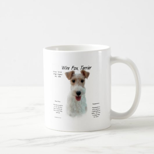 Wire Fox Terrier Geschichte; über Draht-Fuchs-Terr Kaffeetasse (Rechts)