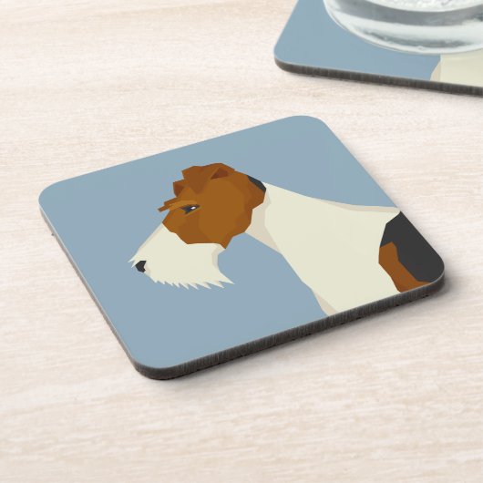 Wire Fox Terrier Getränkeuntersetzer (Linke Seite)