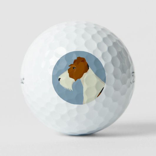 Wire Fox Terrier Golfball (Vorderseite)