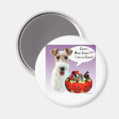 Wire Fox Terrier Halloween Candy Magnet (Vorderseite/Rückseite)