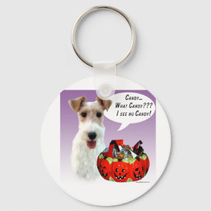 Wire Fox Terrier Halloween Candy Schlüsselanhänger