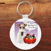 Wire Fox Terrier Halloween Candy Schlüsselanhänger (Vorderseite)