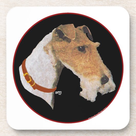 Wire Fox Terrier Head Study Getränkeuntersetzer (Vorderseite)