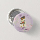 Wire Fox Terrier Heart Mama Button (Vorne & Hinten)