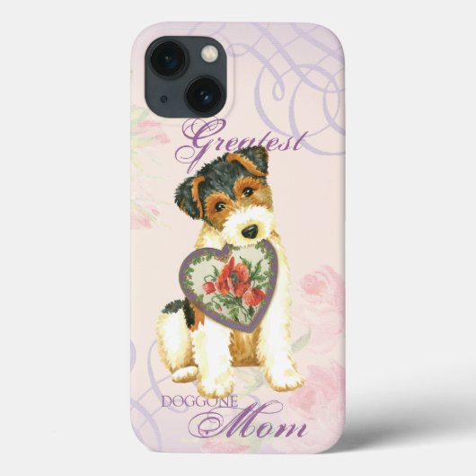 Wire Fox Terrier Heart Mama Case-Mate iPhone Hülle (Rückseite)