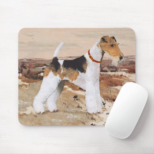 Wire Fox Terrier Herbst Mousepad (Mit Mouse)