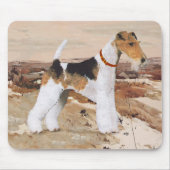 Wire Fox Terrier Herbst Mousepad (Vorne)