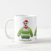 Wire Fox Terrier Holiday Tragend Ugly Sweater Xmas Kaffeetasse (Links)