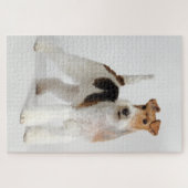 Wire Fox Terrier Hund Foto Puzzle (Horizontal)