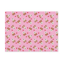 Wire Fox Terrier Hund Herz Brille Muster Pink