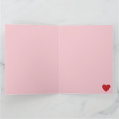 Wire Fox Terrier Hund Herz Brille Rosa Karte (Innenseite)