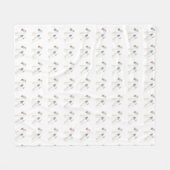 Wire Fox Terrier Hund Rasse Illustration Silhouett Fleecedecke (Vorderseite (Horizontal))