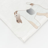 Wire Fox Terrier Hund Rasse Illustration Silhouett Fleecedecke (Ecke)