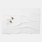 Wire Fox Terrier Hund Rasse Illustration Silhouett Handtuch (Horizontal)