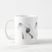 Wire Fox Terrier Hund Rasse Illustration Silhouett Kaffeetasse (Links)