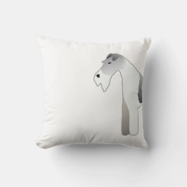 Wire Fox Terrier Hund Rasse Illustration Silhouett Kissen