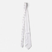 Wire Fox Terrier Hund Rasse Illustration Silhouett Krawatte (Rückseite)