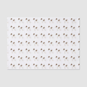 Wire Fox Terrier Hund Rasse Illustration Silhouett Seidenpapier