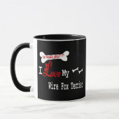 Wire Fox Terrier (I Liebe) Tasse (Links)