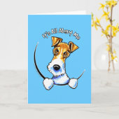 Wire Fox Terrier IAAM Karte (Gelbe Blume)